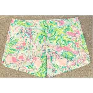 Lilly Pulitzer Adie shorts in the "Seasalt Blue on Parade" print size Zero
